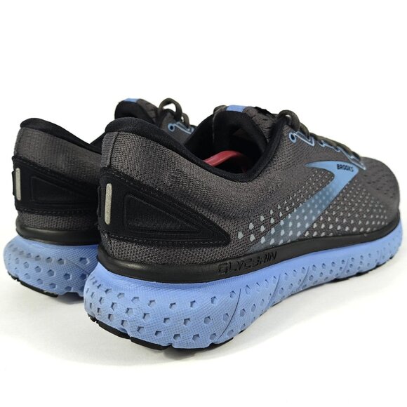 Brooks Glycerin 18 Womens 10.5 1203171B050 Gray Blue Black Running Shoes Cushion - Picture 7 of 16